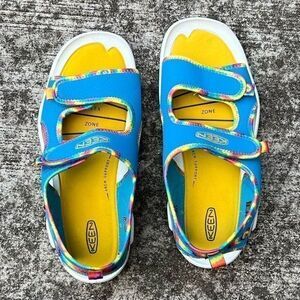 NWOT Keen Girls Knotch Creek Quick Dry Sandals Tie Dye Vivid‎ Blue Size 5
